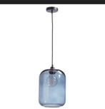Blauwe glazen hanglamp van kwantum, Huis en Inrichting, Lampen | Hanglampen, Ophalen, Zo goed als nieuw, Minder dan 50 cm