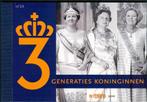 Ned. NVPH Prestigeboekje PR24 3 Generaties Koninginnen 2009, Postzegels en Munten, Postzegels | Nederland, Na 1940, Ophalen of Verzenden