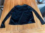 Zwarte voile Lofty Manner kraaltjes top, mt S, Kleding | Dames, Tops, Verzenden, Zo goed als nieuw, Lange mouw, Maat 36 (S)