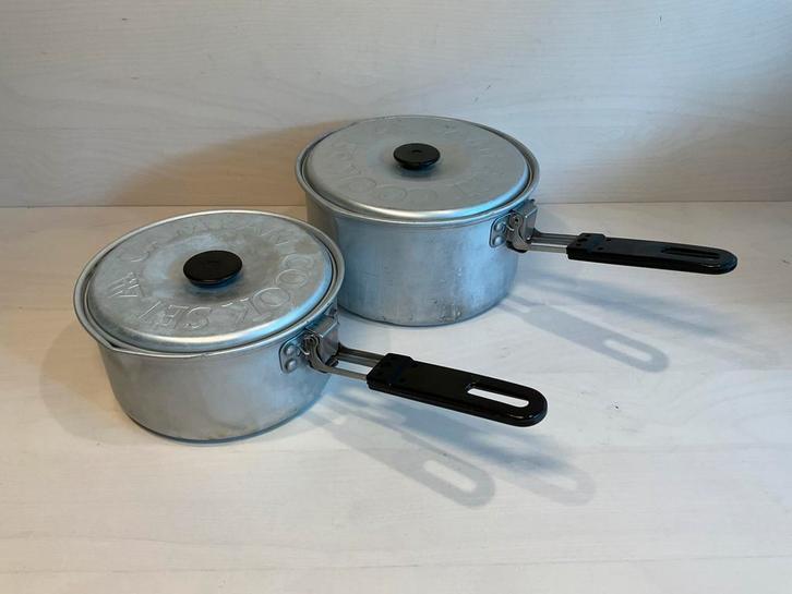 Camp Art cook set twee pannen met deksel lichtgewicht, Caravans en Kamperen, Kampeeraccessoires, Gebruikt, Ophalen of Verzenden