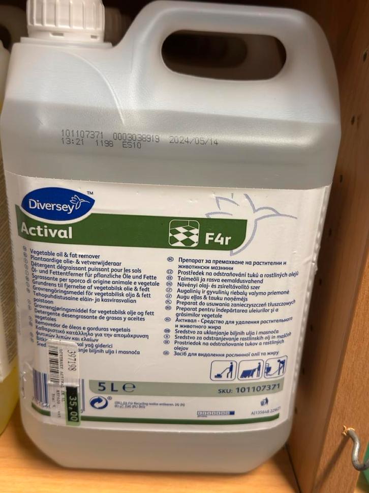 Diversey Actival F4r Reinigingsmiddel 5L, Huis en Inrichting, Schoonmaakartikelen, Schoonmaakmiddel, Ophalen