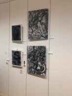 Kunstcollectie - 4 Abstracte Werken, Antiek en Kunst, Kunst | Schilderijen | Abstract, Ophalen of Verzenden