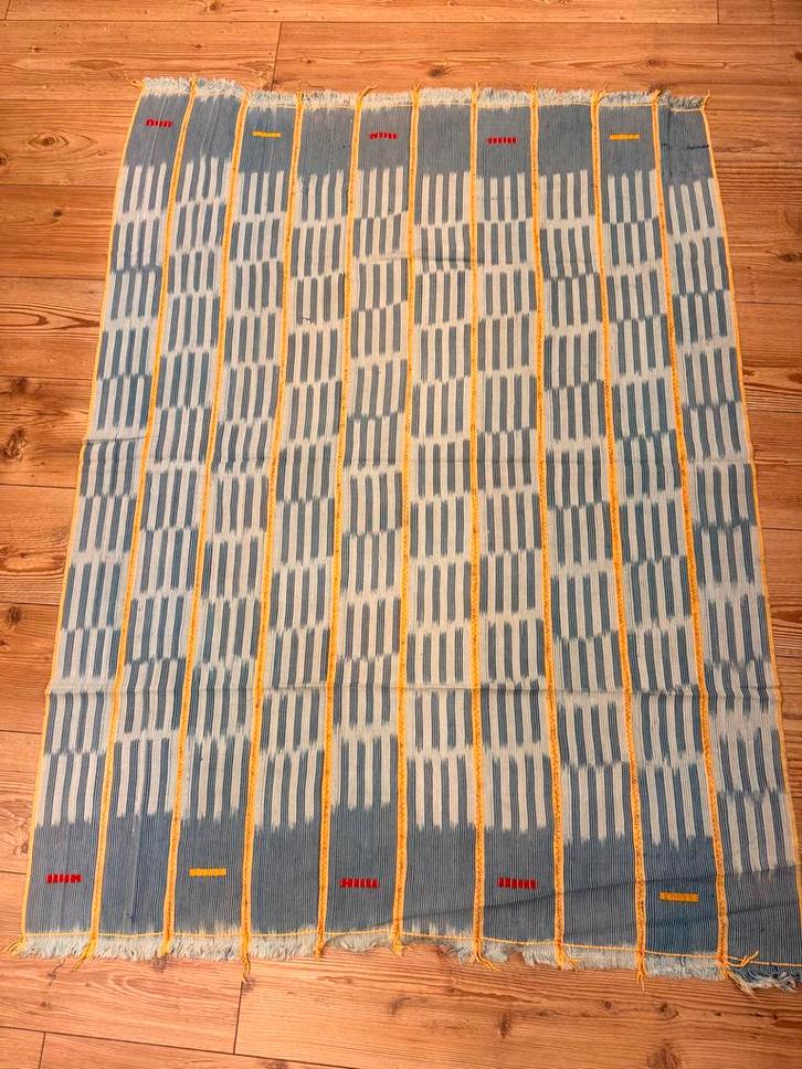 Vintage Geweven Kleed met Geometrisch Patroon, Antiek en Kunst, Antiek | Kleden en Textiel, Ophalen of Verzenden