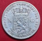 Halve gulden 1860. Zfr., ½ gulden, Koning Willem III, Zilver, Ophalen of Verzenden
