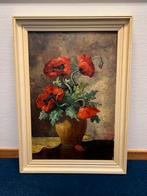 Olieverfschilderij papaver, Antiek en Kunst, Ophalen of Verzenden
