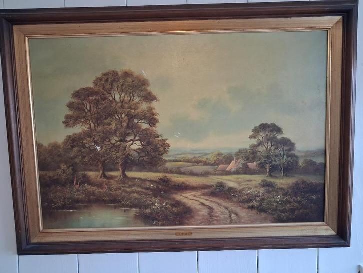 Olieverf schilderij, Antiek en Kunst, Kunst | Schilderijen | Klassiek, Ophalen of Verzenden