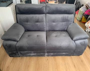 Bank Casanova Shiny 14 D.Grey fluweel met hocker 160x90