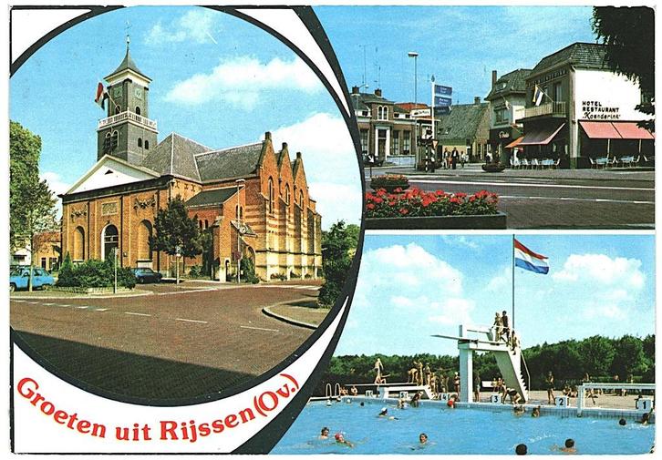 910172 Rijssen Ov jr 70 80 Postzegel afgeweekt, Verzamelen, Ansichtkaarten | Nederland, Gelopen, Noord-Brabant, 1960 tot 1980