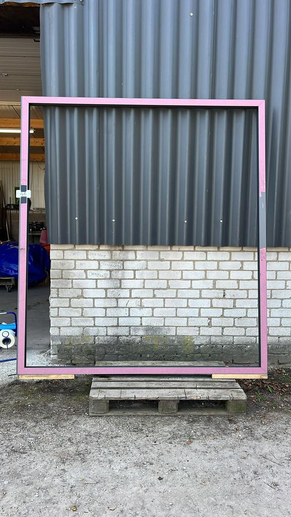 (46) Nieuw aluminium vast raamkozijn, Ophalen, Raamkozijn, 150 tot 225 cm, 225 cm of meer