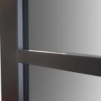 Zwarte binnendeur met rookglas staallook, Niet ingevuld, 80 tot 100 cm, Binnendeur, Niet ingevuld