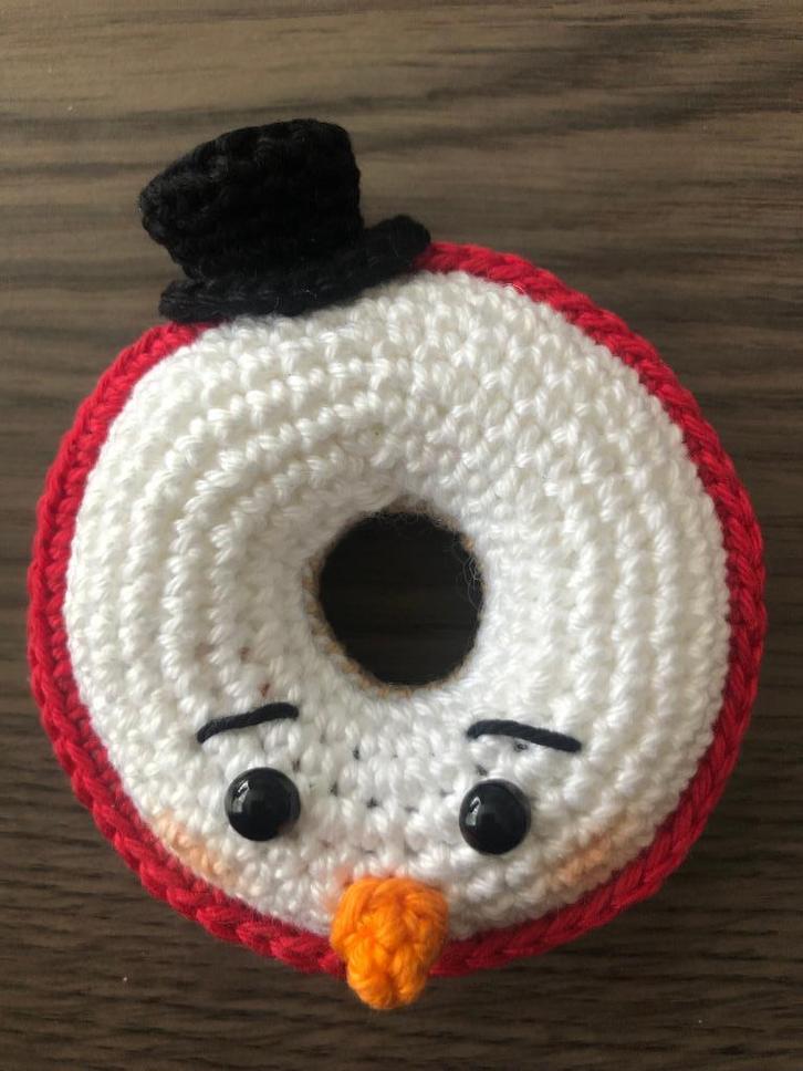 Kersthanger donut - sneeuwpop, Diversen, Kerst, Nieuw, Ophalen