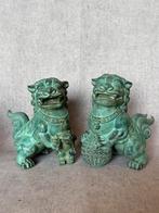 Chinese set foo dogs brons 21 cm / 5.1 kg, Antiek en Kunst, Ophalen of Verzenden, Brons