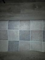 Vinyl vloerbedekking - Tegelmotief, Gebruikt, Grijs, Ophalen of Verzenden, Minder dan 10 m²