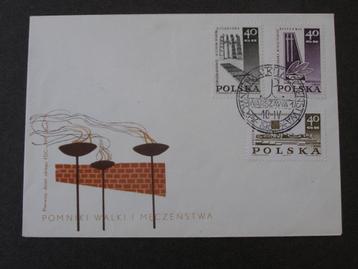 Polen: FDC 1967 Oorlogsmonumenten / Verzetsmonumenten beschikbaar voor biedingen