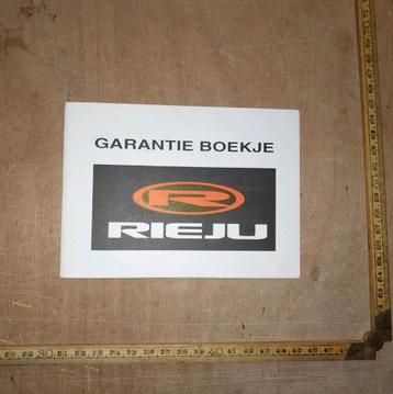 Rieju Garantie boekje  beschikbaar voor biedingen