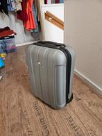 Grijze koffer met 1 zijdige wieltjes, Gebruikt, Hard kunststof, Uitschuifbare handgreep, 50 tot 60 cm