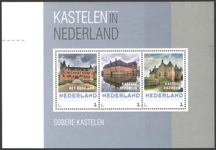 Postzegels Kastelen in Nederland: Sobere kastelen, Postzegels en Munten, Postzegels | Nederland, Postfris, Na 1940, Ophalen of Verzenden