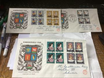 No4719 E46 kinder fdc blokken van 4 zeldzaam gelopen Zwitser beschikbaar voor biedingen