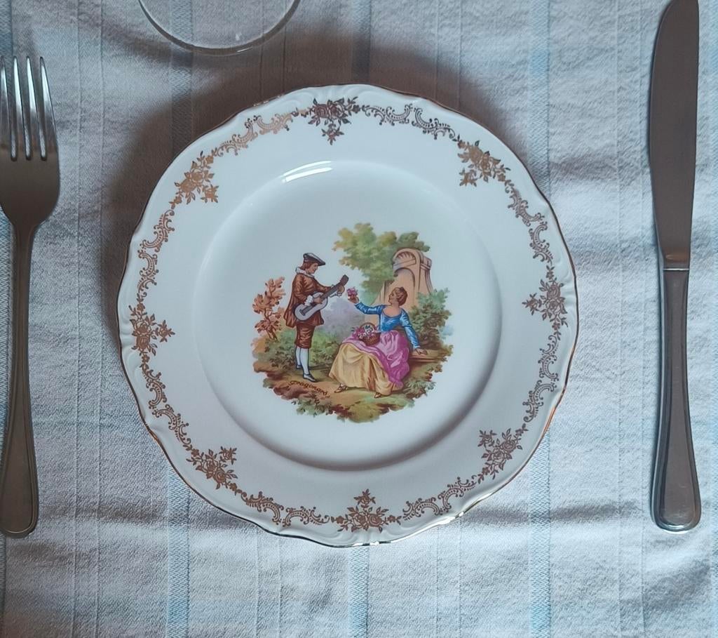 5 Winterling Borden - Fragonard Motief, Antiek en Kunst, Antiek | Servies compleet, Ophalen of Verzenden