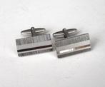 Mooie bewerkte chromen manchetknopen., Ophalen of Verzenden, Zo goed als nieuw, Overige materialen