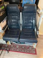 Vliegtuigstoelen set van 2 leer blauw, Ophalen, Gebruikt, Overige typen