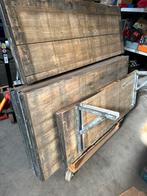 Steenschotten wand bankje, Doe-het-zelf en Verbouw, Ophalen, Zo goed als nieuw, Overige houtsoorten, Minder dan 200 cm