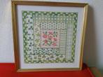 ingelijst borduurwerk achter glas, Minder dan 50 cm, Ophalen of Verzenden, Zo goed als nieuw, Schilderij