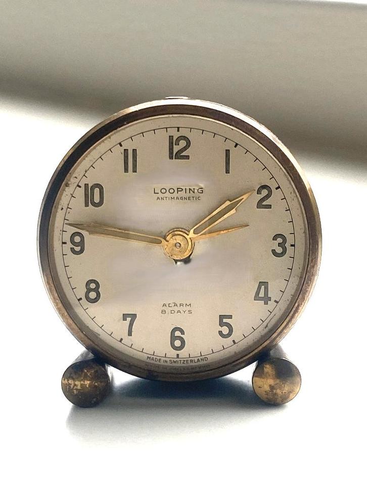Looping Antimagnetic wekker, vintage, Zwitserland, Antiek en Kunst, Curiosa en Brocante, Ophalen of Verzenden