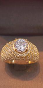 Statement Ring 14K Goud met Zirkonia – Dames Sieraad, Met edelsteen, Nieuw, Ophalen of Verzenden, 17 tot 18