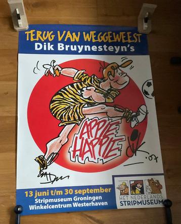 Poster Appie Happie Dik Bruynesteyn van expo Groningen 2007