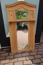 Grote eiken Art Deco spiegel, Antiek en Kunst, Ophalen, Rechthoekig, 50 tot 100 cm, 100 tot 150 cm