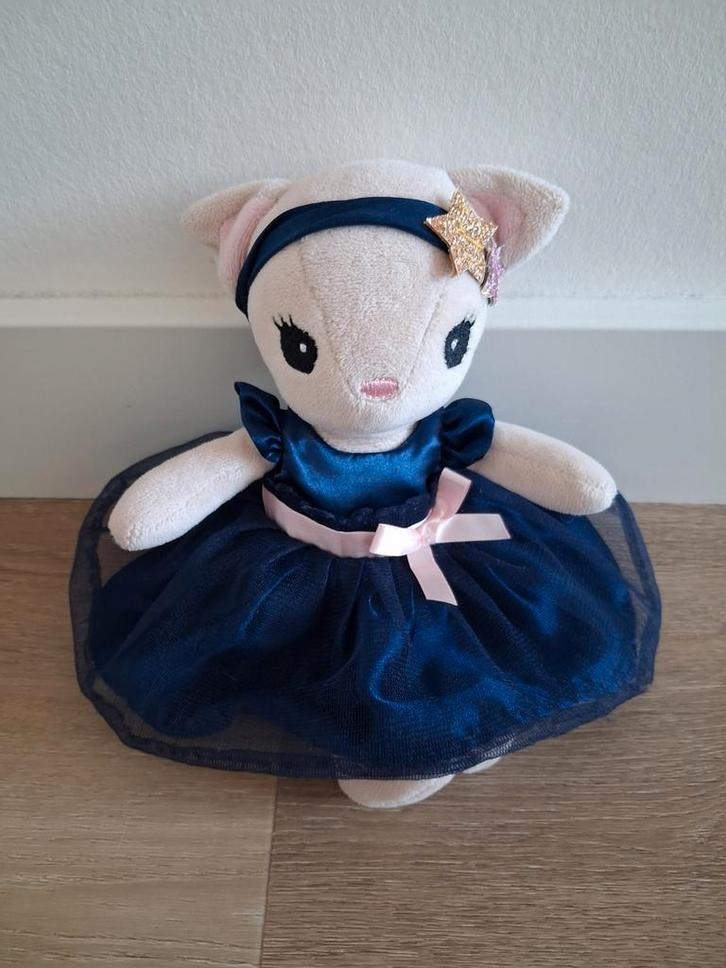 Knufgel H&M ballerina muis blauwe jurk K9955, Kinderen en Baby's, Speelgoed | Knuffels en Pluche, Zo goed als nieuw, Overige typen