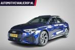 Audi A3 Limousine 30 TFSI S edition PANO | LED | SFEER | VIR, Gebruikt, Blauw, Leder en Stof, Origineel Nederlands