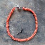 antiek bloedkoraal armbandje met Zilver Slot, Sieraden, Tassen en Uiterlijk, Armbanden, Verzenden, Zo goed als nieuw, Met edelsteen
