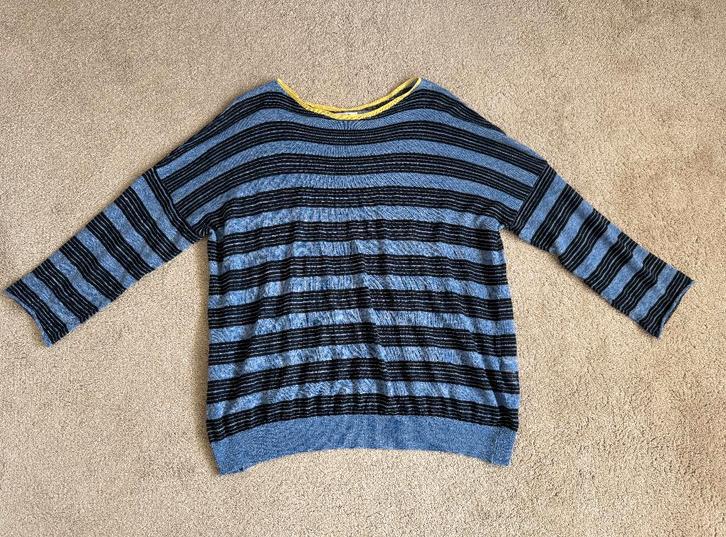 Bellerose gestreepte top - maat 4, Kleding | Dames, Tops, Gedragen, Blauw, Lange mouw, Ophalen of Verzenden