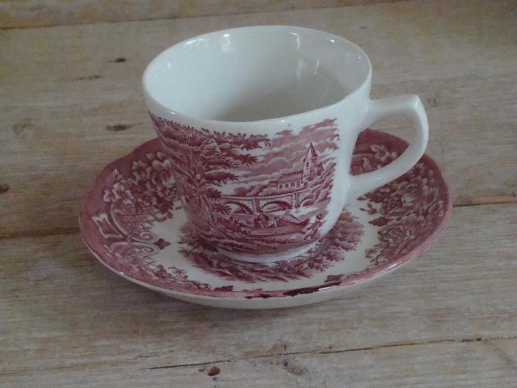 1x Kop-en-schotel, Engels rood, Grindley HOMELAND, gaaf, Antiek en Kunst, Antiek | Servies los, Ophalen of Verzenden