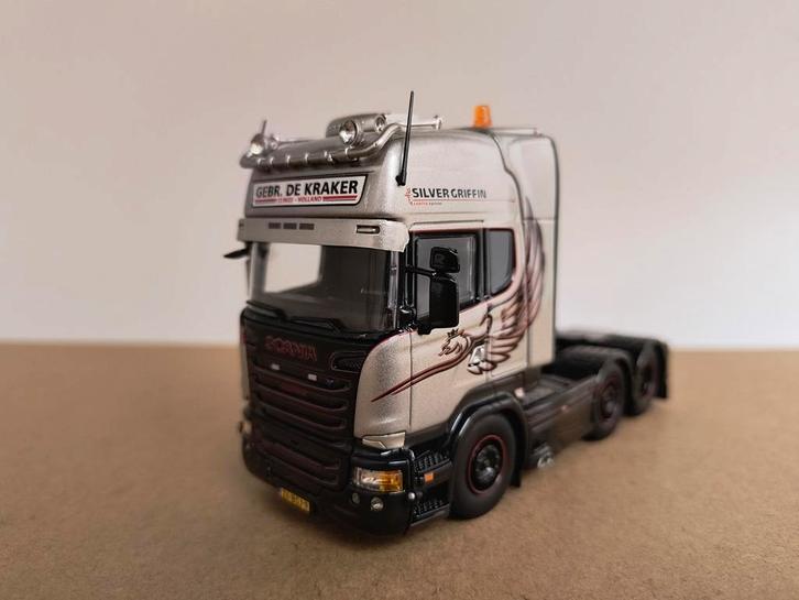 Tekno Scania Gebr.De Kraker, Hobby en Vrije tijd, Modelauto's | 1:50, Zo goed als nieuw, Bus of Vrachtwagen, Tekno, Ophalen of Verzenden