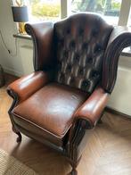Chesterfield Oorfauteuil - Zeer Goede Staat!, Huis en Inrichting, Fauteuils, Ophalen, Gebruikt, Leer, 75 tot 100 cm