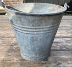 Ouderwetse Metalen Bloempot, Huis en Inrichting, Emmers, Ophalen of Verzenden, Gebruikt, IJzer, Met handgreep