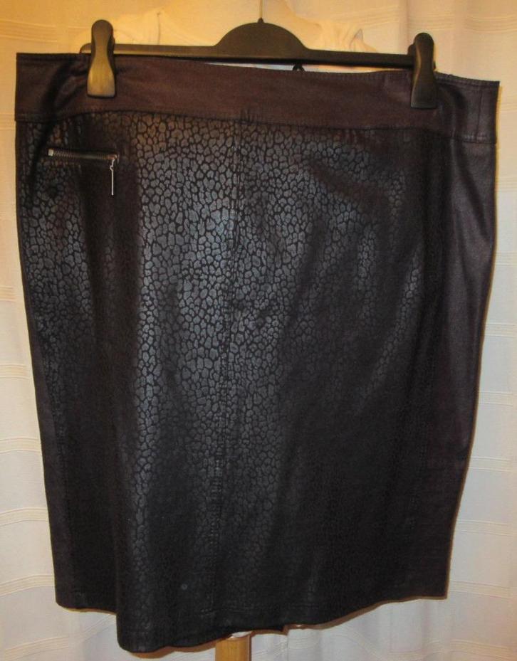 Tence Korte rok zwart maat 46 stof en PU A38, Kleding | Dames, Rokken, Nieuw, Maat 46/48 (XL) of groter, Zwart, Boven de knie