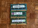 3x DDR3 4GB PC3-12800S laptop geheugen, Gebruikt, DDR3, Ophalen of Verzenden, Laptop