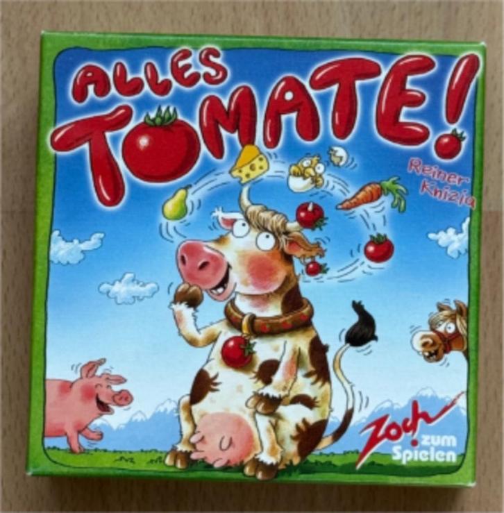 Bordspel Alles Tomate!, Hobby en Vrije tijd, Gezelschapsspellen | Bordspellen, Zo goed als nieuw, Ophalen of Verzenden