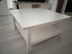 Witte houten salontafel, Huis en Inrichting, Tafels | Salontafels, Ophalen, Gebruikt, Vierkant, 50 tot 100 cm