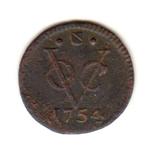 VOC Utrecht - 1/2 duit 1754 - KM#112, Verzenden, Vóór koninkrijk