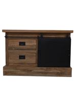 klein teak tv meubel 90 cm, Ophalen, Nieuw, 50 tot 100 cm, 25 tot 50 cm