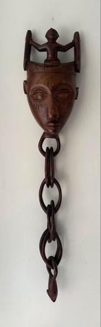 Vintage Afrikaans Houtsnijwerk Masker, Antiek en Kunst, Ophalen of Verzenden