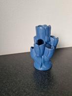 Vintage Niolak tulpenvaas. Mooi blauwe glazuur uniek!, Huis en Inrichting, Overige kleuren, Aardewerk of Porselein, Ophalen of Verzenden