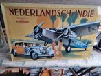 Vintage Reclamebord Nederlandsch-Indië met Fokker, Ophalen of Verzenden