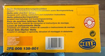 Hella Zijmarkeringslichten beschikbaar voor biedingen