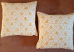 2 Toile de Jouy Sierkussens 45x45cm, Huis en Inrichting, Ophalen of Verzenden, Nieuw, Beige, Vierkant
